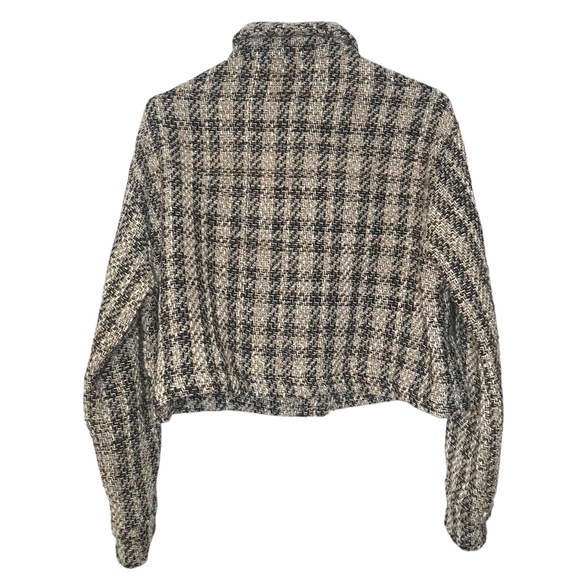 MyStyle Women's Cropped Button-Up Tweed Jacket Size L - Picture 3 of 11